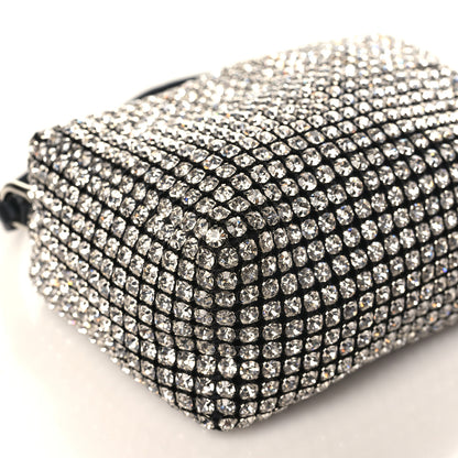 Alexander Wang Mesh Crystal Rhinestone Mini Heiress Pouch Black Silver 7 of 8