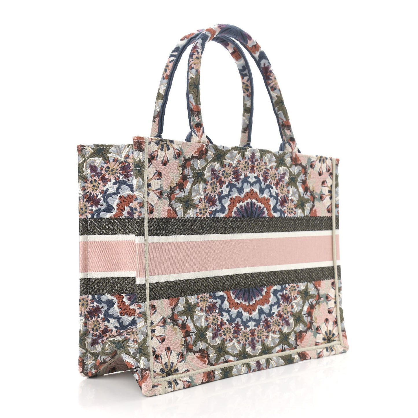 Canvas KaleiDioroscopic Embroidered Medium Book Tote Multicolor
