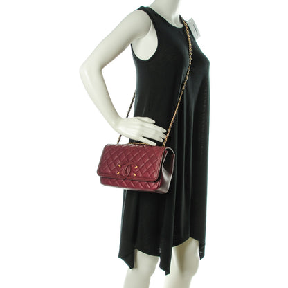 Chanel Caviar Quilted Medium CC Filigree Flap Burgundy 2 of 7
