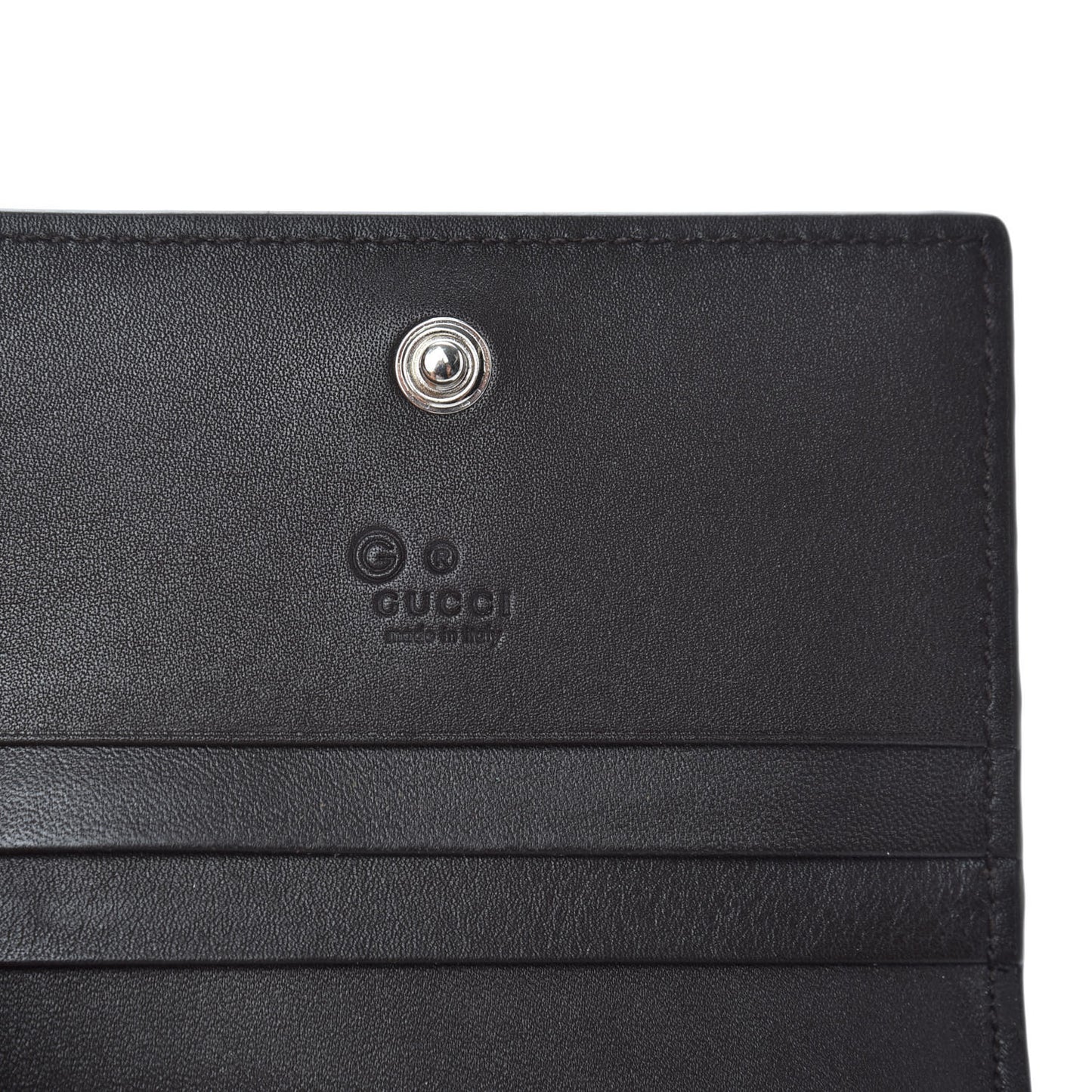 Microguccissima Card Case Wallet Black