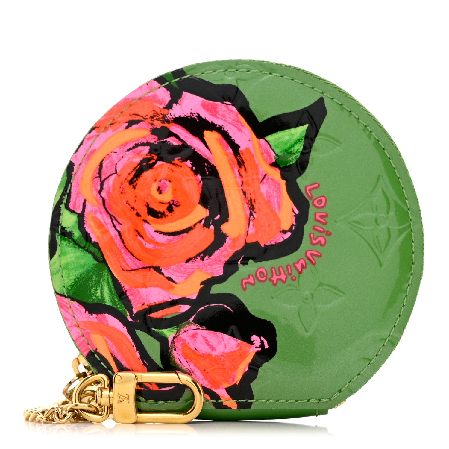 Louis Vuitton Vernis Roses Chapeau Coin Purse Vert Tonic 1 of 9