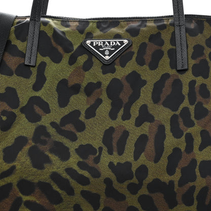 Prada Tessuto Nylon Stampato Saffiano Tote Militare 9 of 12