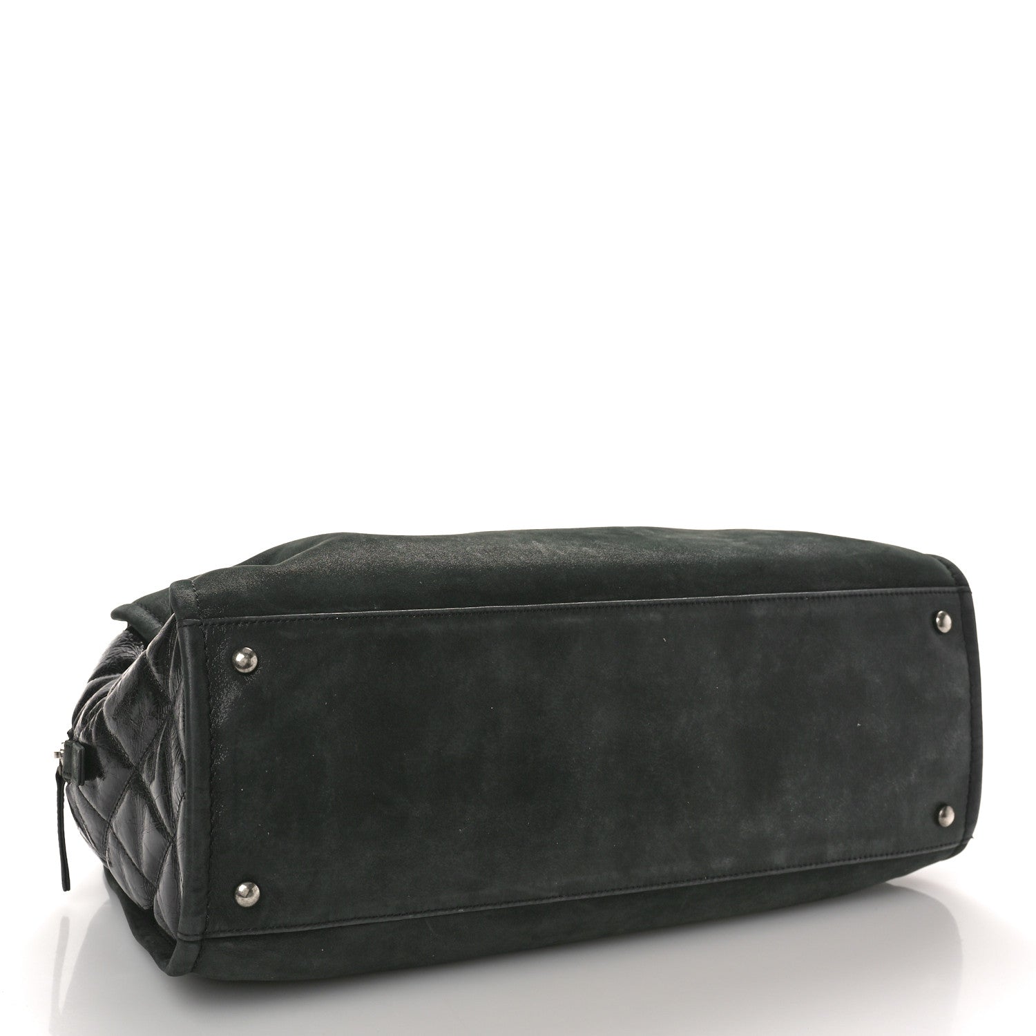Chanel Iridescent Lambskin Aged Calfskin In The Mix Bowler Green 4 of 14