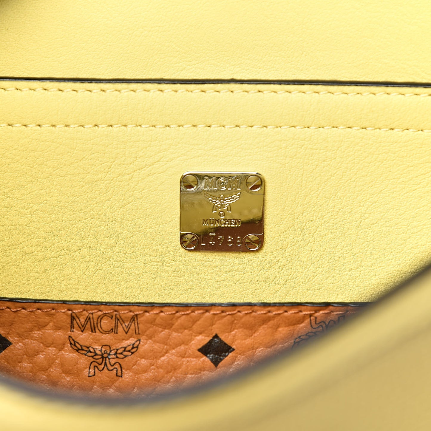 Grained Calfskin Crossbody Hobo Yellow