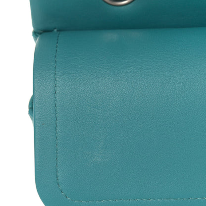 Chanel Lambskin Quilted Medium Double Flap Turquoise 11 of 12