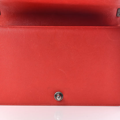 Chanel Calfskin Double Stitch New Medium Boy Flap Red 12 of 24