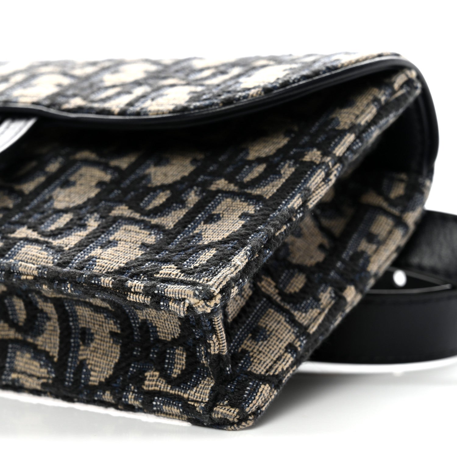 Christian Dior Oblique Saddle Belt Bag Blue 10 of 14