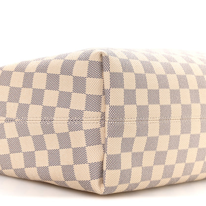 Louis Vuitton Damier Azur Graceful MM Rose Ballerine 7 of 8