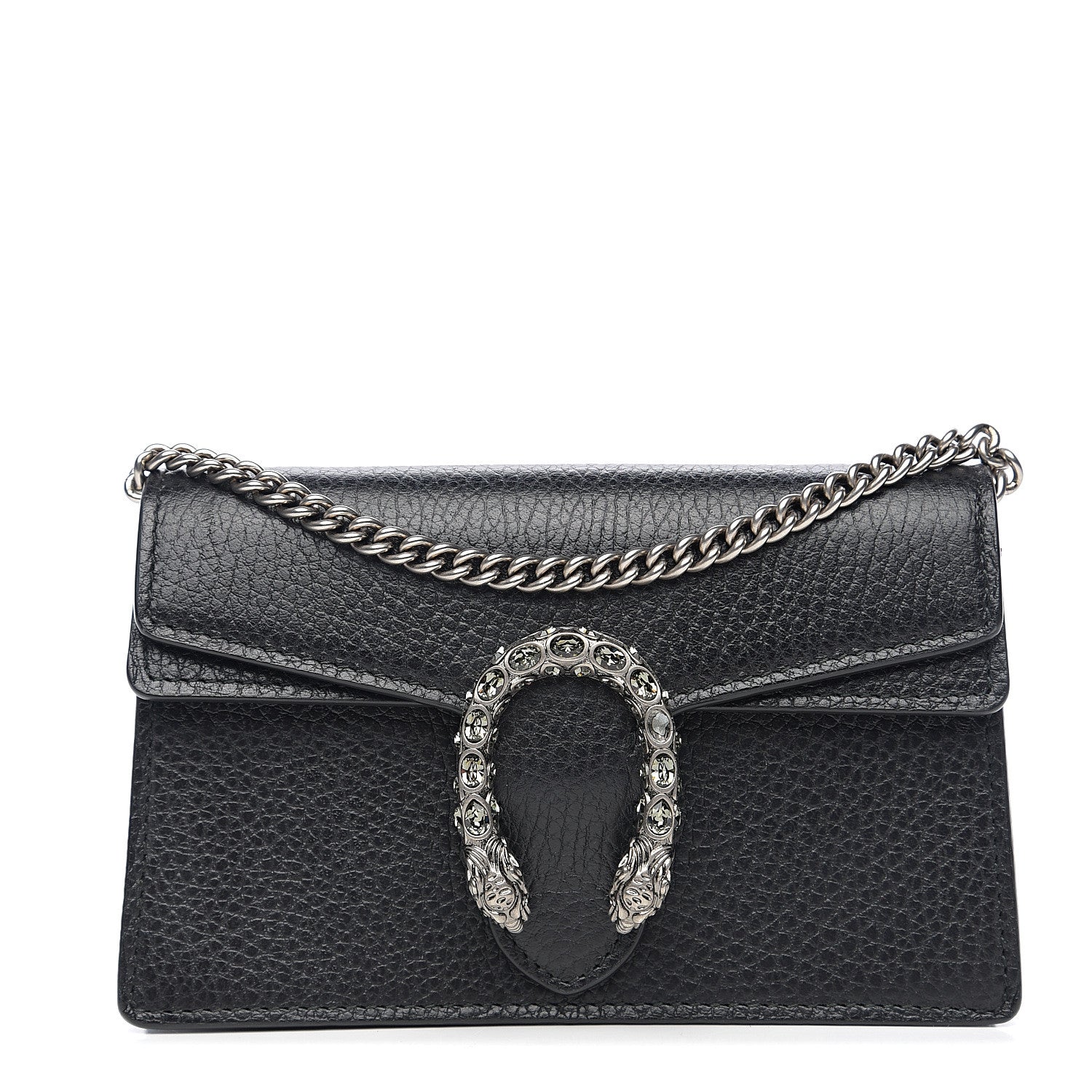 Gucci Calfskin Super Mini Dionysus Shoulder Bag Black 1 of 8