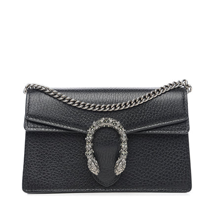 Gucci Calfskin Super Mini Dionysus Shoulder Bag Black 1 of 8