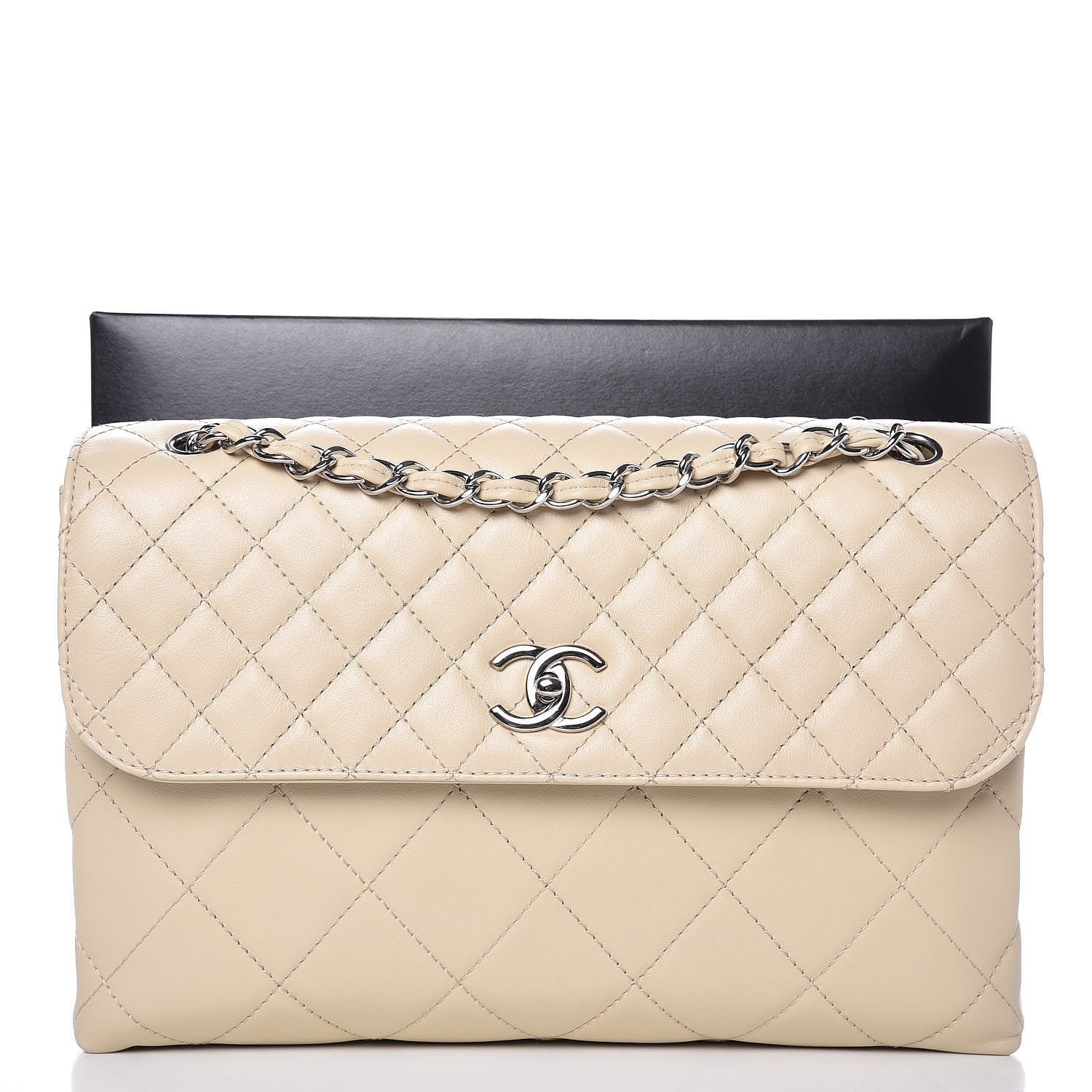Chanel Calfskin Quilted In the Business Flap Bag Beige Clair 9 of 9