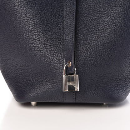 Hermes Taurillon Clemence Picotin Lock 18 PM Bleu Abysse 8 of 11