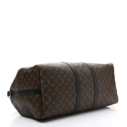 Louis Vuitton Monogram Macassar Keepall Bandouliere 55 3 of 13