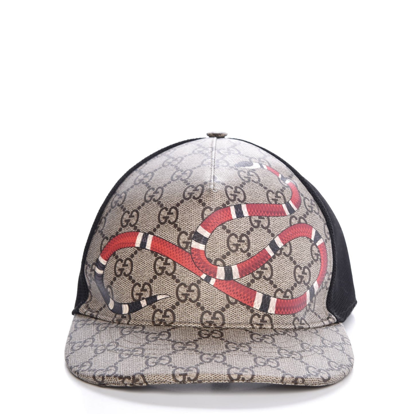 GG Supreme Monogram Kingsnake Print Baseball Hat XL 60 Beige