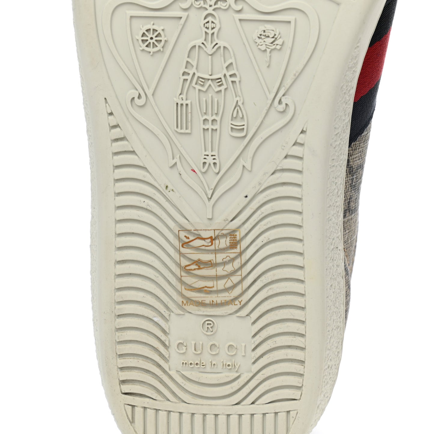 GG Supreme Monogram Womens Ace Low-Top Sneaker 36 Beige