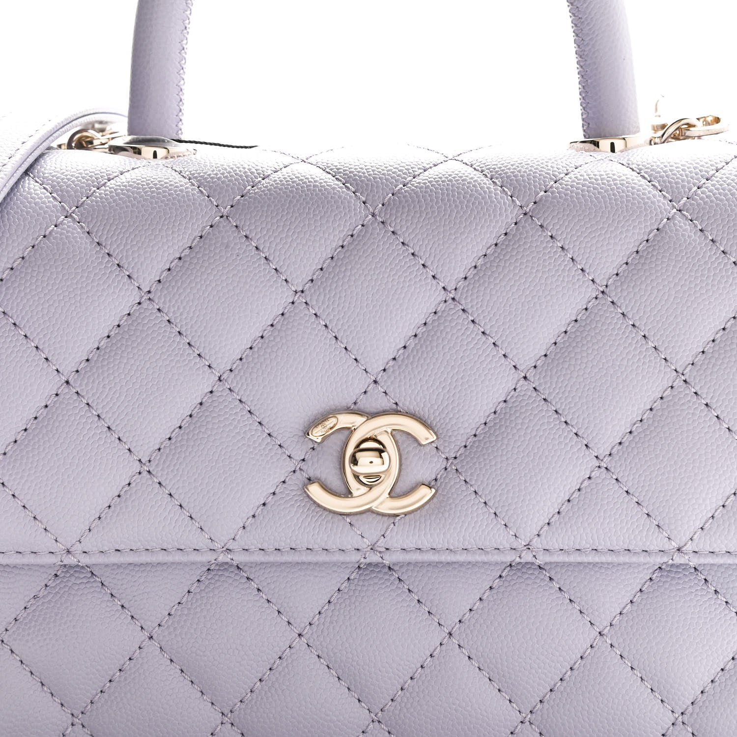 Chanel Caviar Quilted Mini Coco Handle Flap Light Purple 8 of 11
