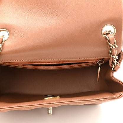 Chanel Lambskin Quilted Mini Square Flap Brown 7 of 10