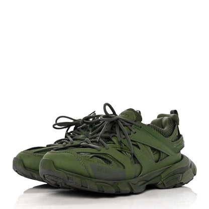 Balenciaga Mesh Nylon Mens Track Sneakers 42 Kaki Green 3 of 8