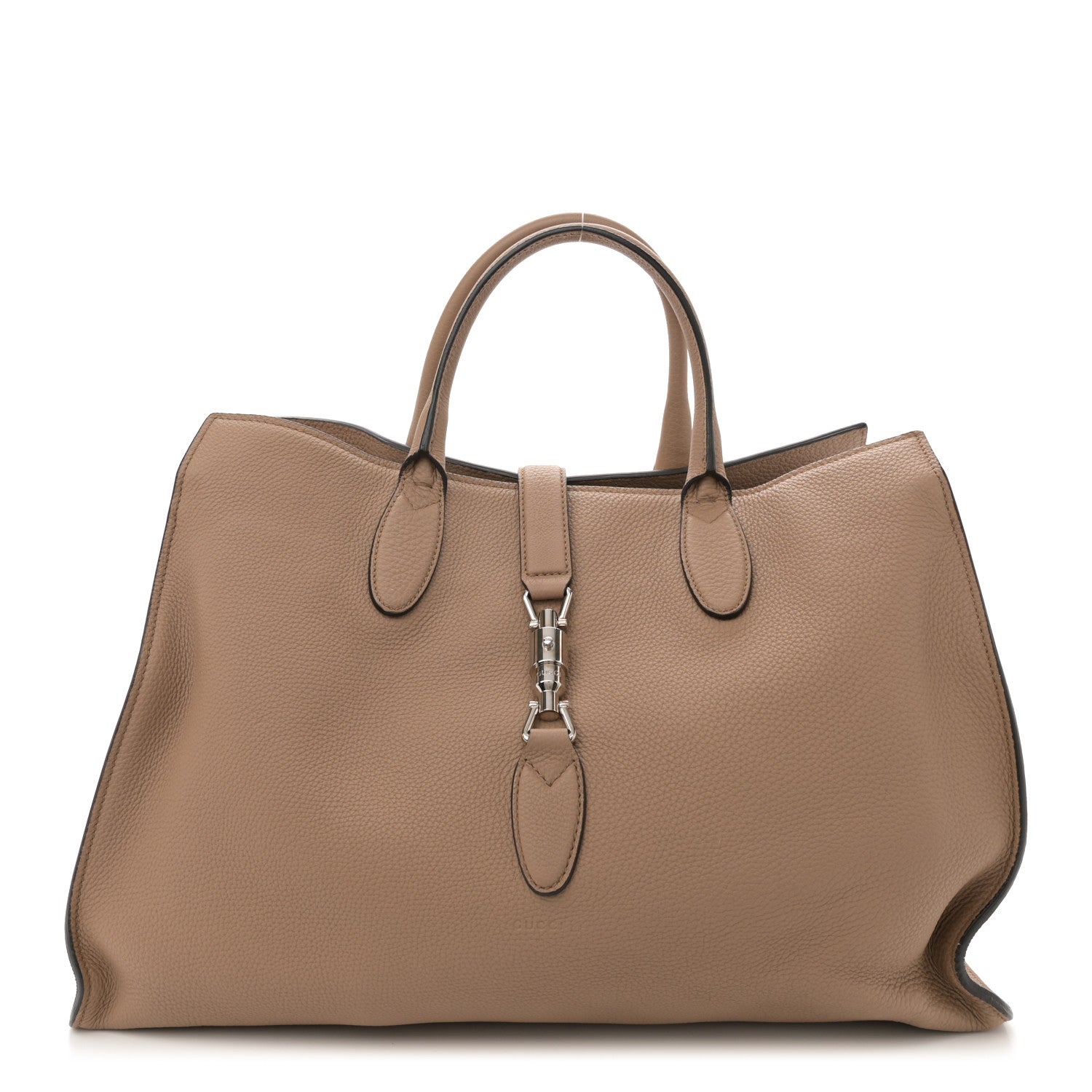 Gucci Soft Calfskin Medium Jackie Top Handle Bag Classic Camel 1 of 12