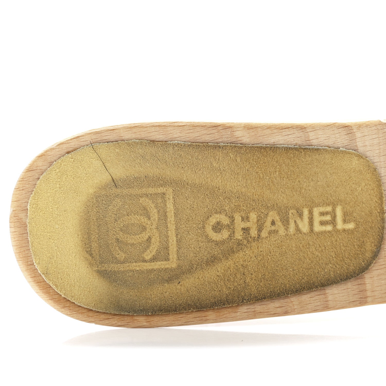 Chanel Suede CC Buckle Clogs 37 Yellow 7 of 7