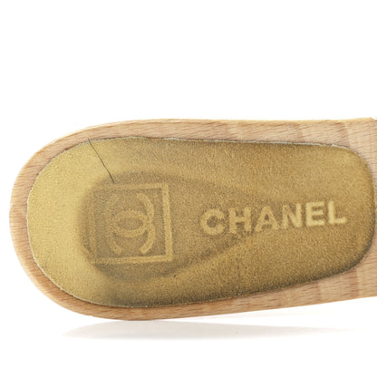 Chanel Suede CC Buckle Clogs 37 Yellow 7 of 7