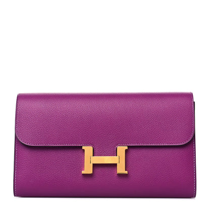 Hermes Evercolor Constance Long Wallet Anemone 1 of 10