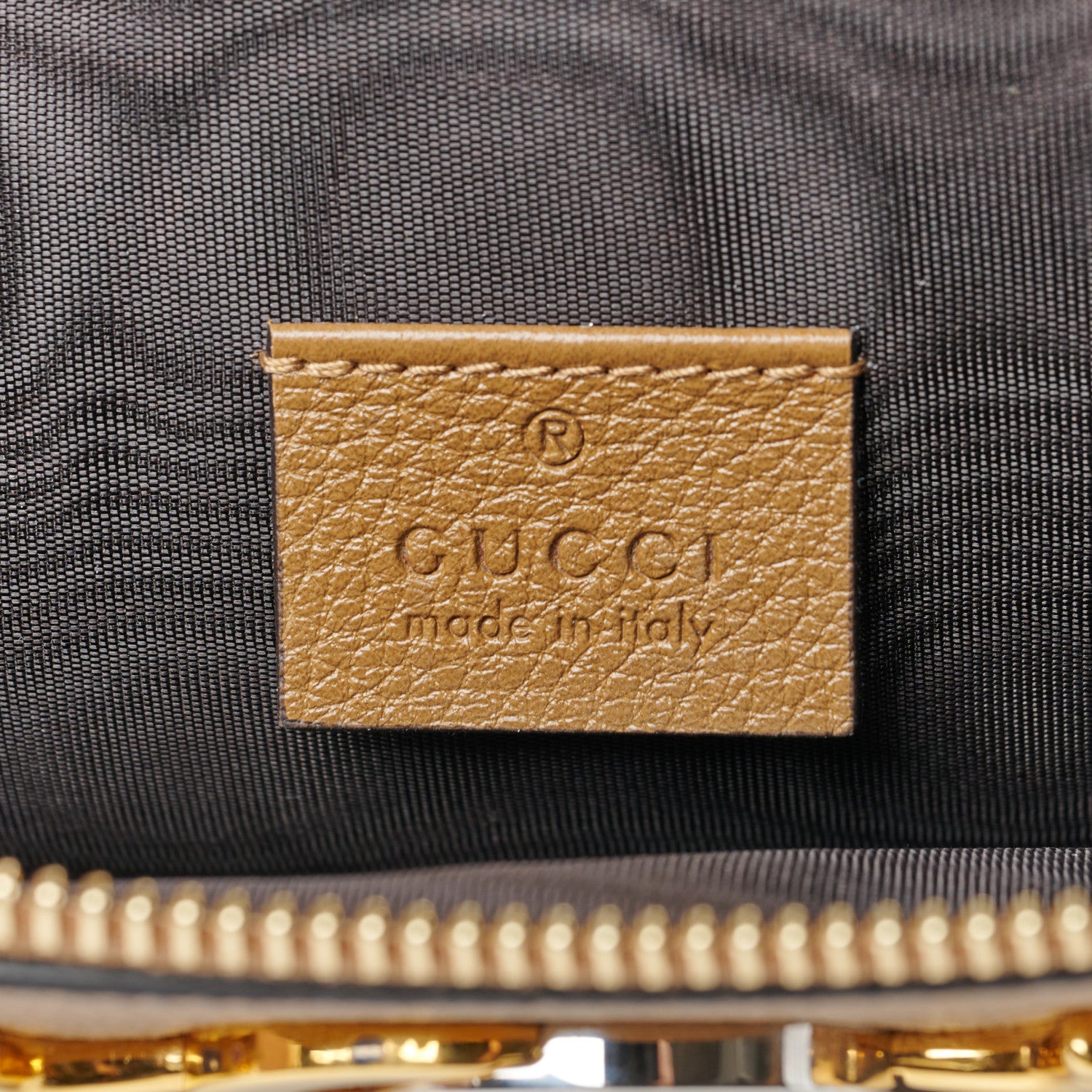 Gucci Grainy Calfskin Zumi Zip Pouch Friky Taupe 6 of 10