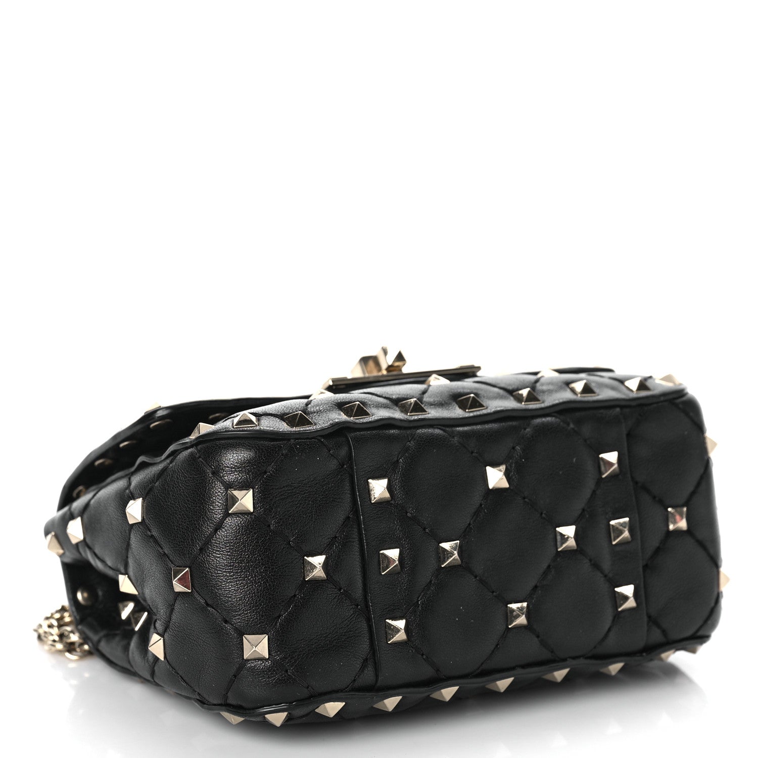 Valentino Garavani Nappa Micro Rockstud Spike Shoulder Bag Black 4 of 10
