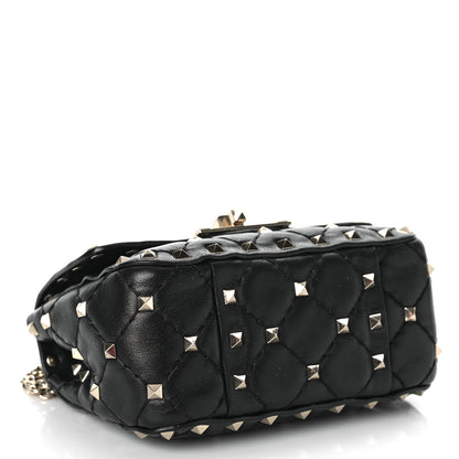 Valentino Garavani Nappa Micro Rockstud Spike Shoulder Bag Black 4 of 10