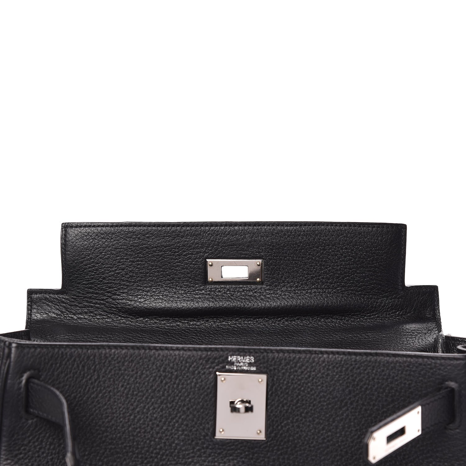 Hermes Taurillon Clemence Kelly Retourne 28 Black 17 of 45