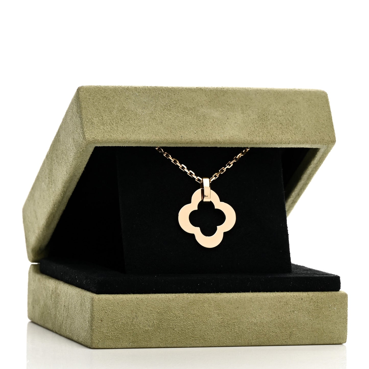 18K Yellow Gold Byzantine Alhambra Pendant Necklace