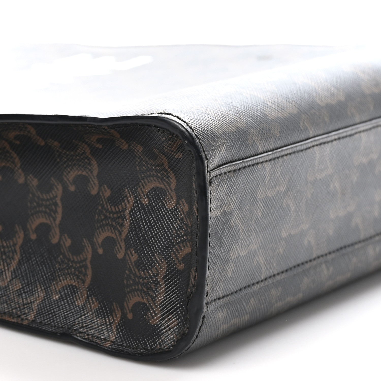 Celine Triomphe Canvas Calfskin Small Vertical Cabas Tan 8 of 10