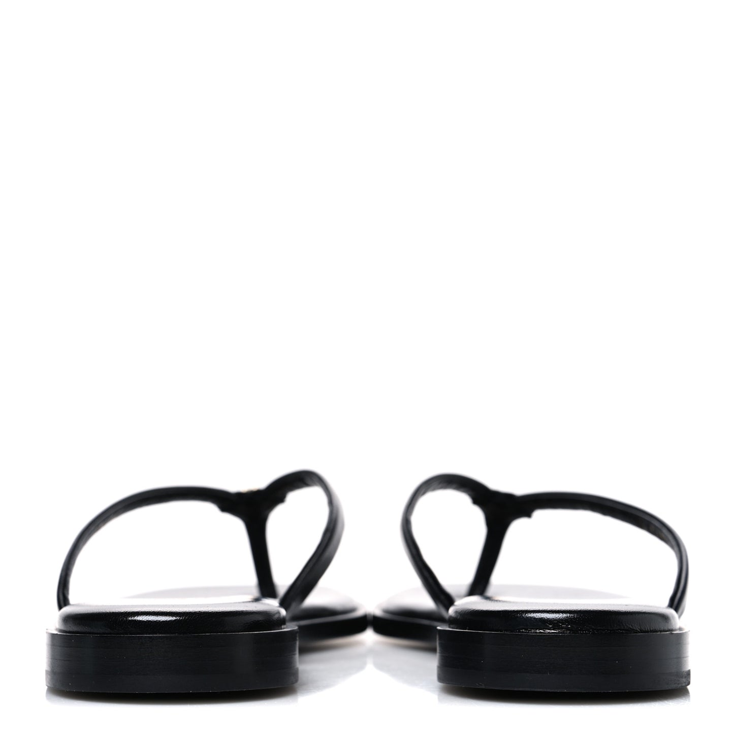 Goatskin CC Times Square Thong Sandals 39 Black