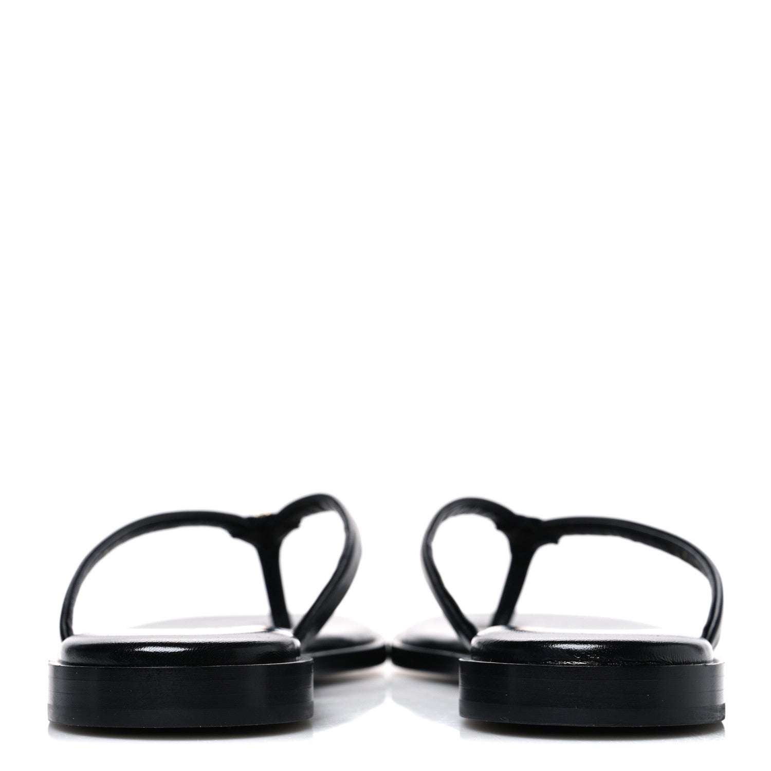 Chanel Goatskin CC Times Square Thong Sandals 39 Black 6 of 11