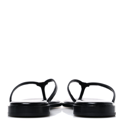 Chanel Goatskin CC Times Square Thong Sandals 39 Black 6 of 11