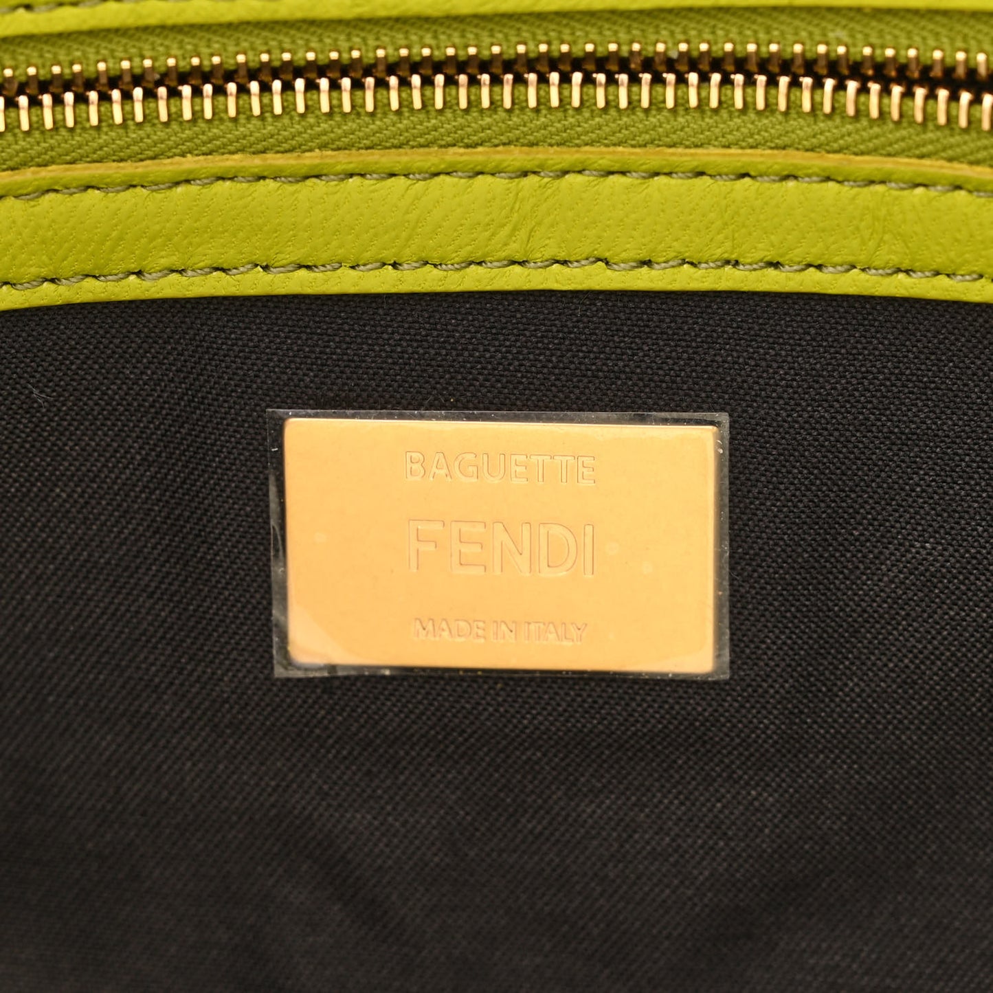 Nappa FF 1974 Embossed Baguette Wasabi