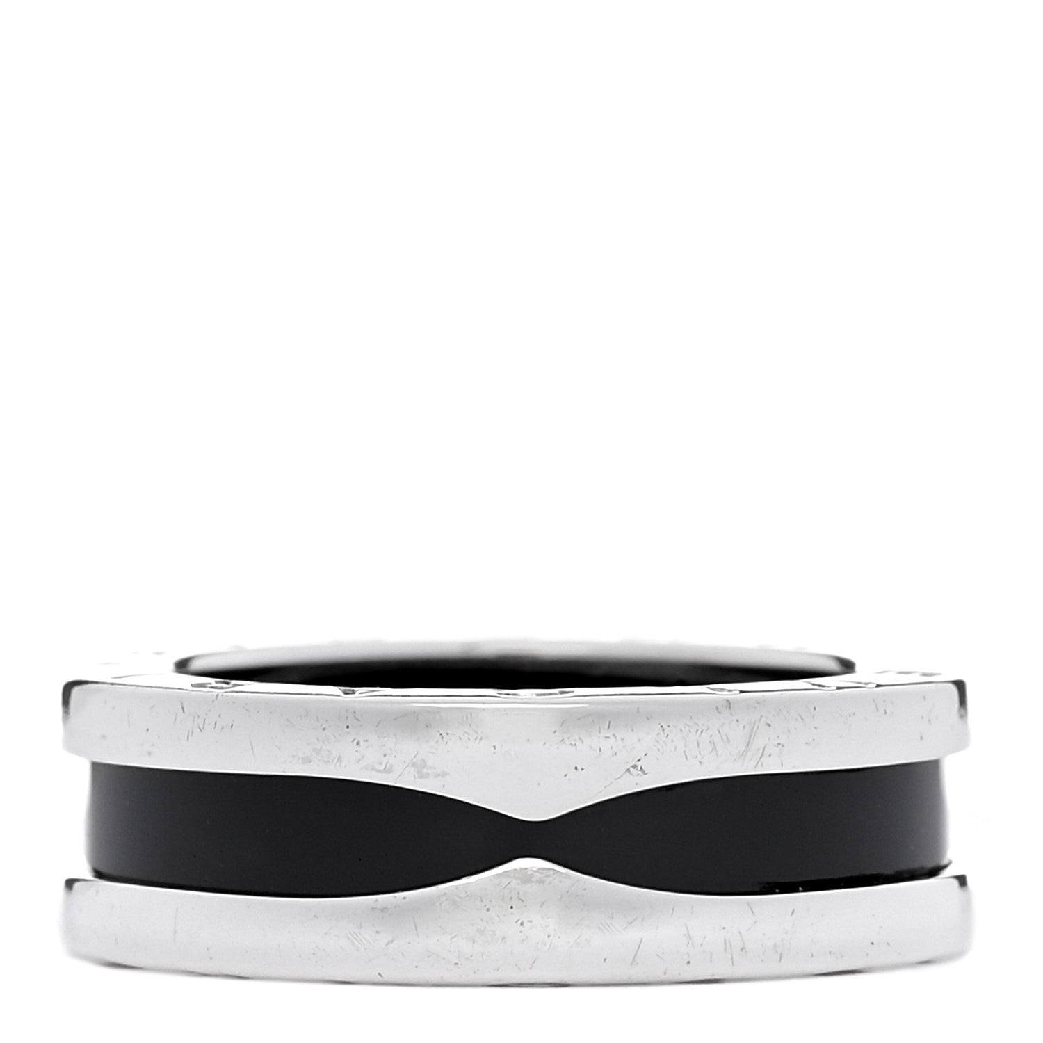 Bulgari Sterling Silver Ceramic Save The Children One-Band Ring 52 6 3 of 5