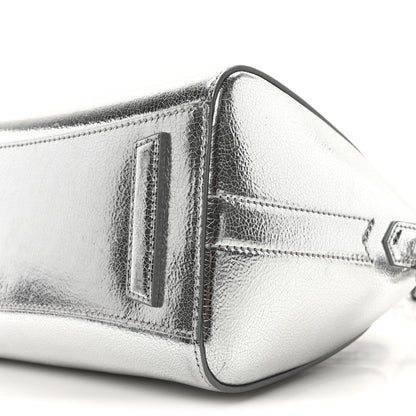Givenchy Metallic Sugar Goatskin Mini Antigona Silver 10 of 10