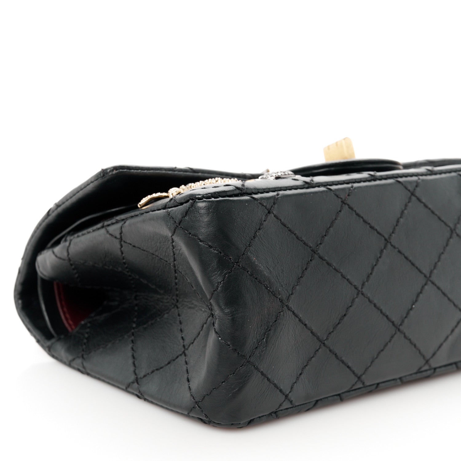 Chanel Aged Calfskin Lucky Charms 2.55 Reissue 224 Flap Black 9 of 10