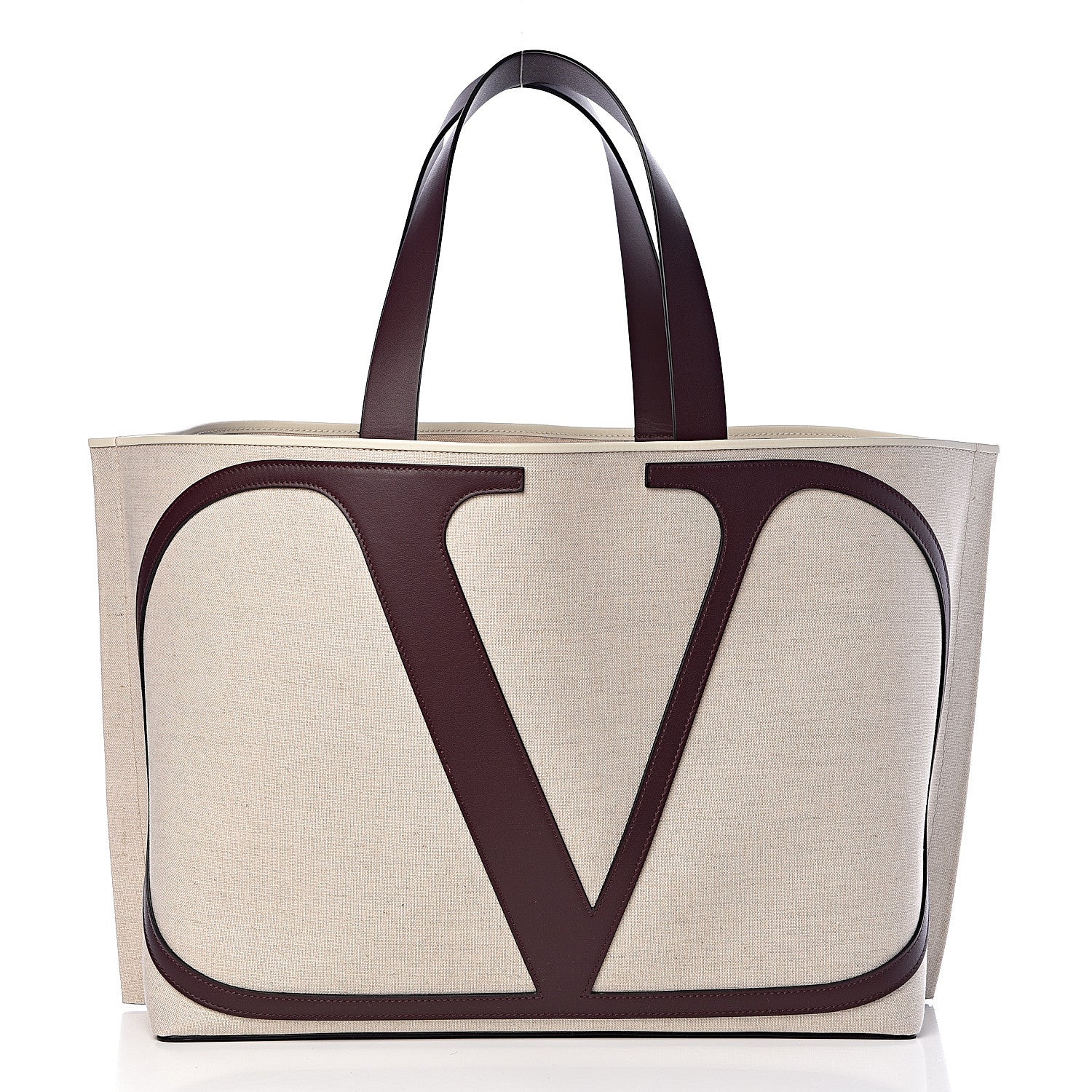 Valentino Garavani Canvas Large Escape Tote Natural Brown 3 of 10
