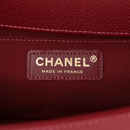 Chanel Caviar Quilted Medium Boy Flap Burgundy 6 of 8