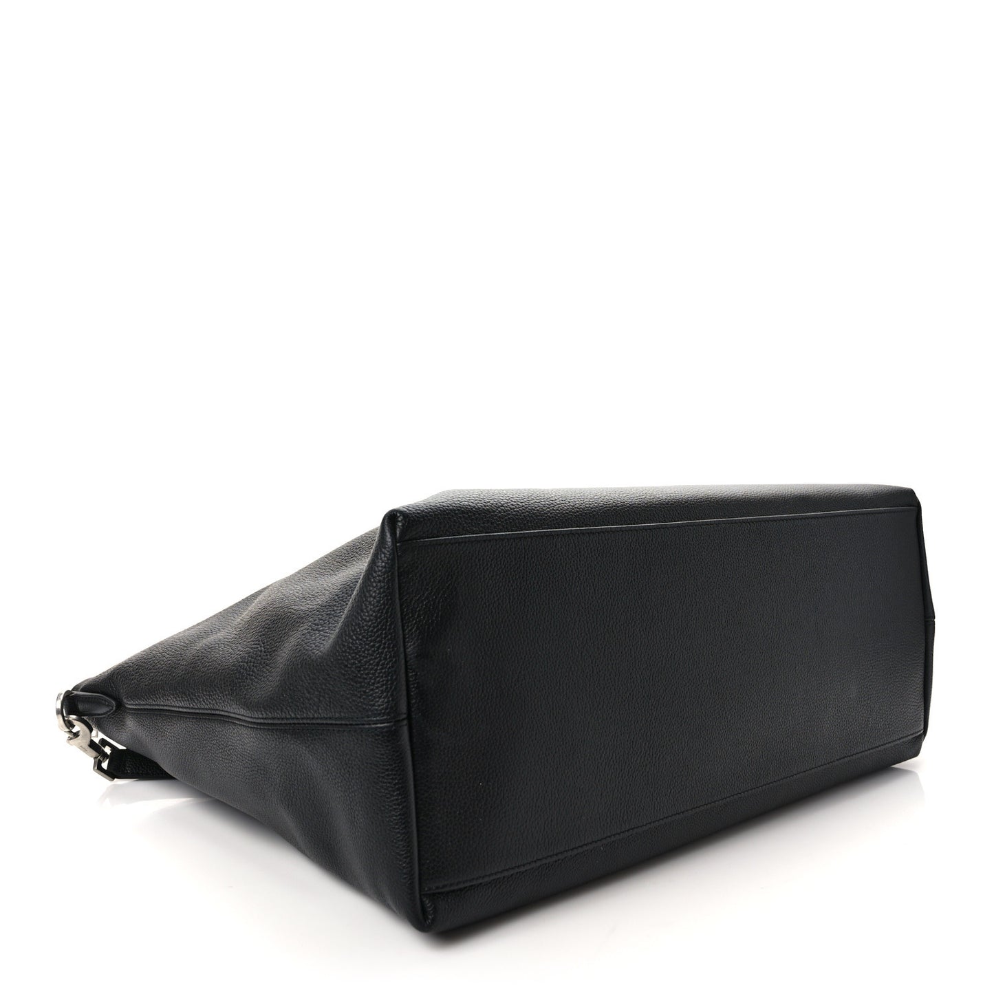 Grained Calfskin Giant Bowling Bag Black