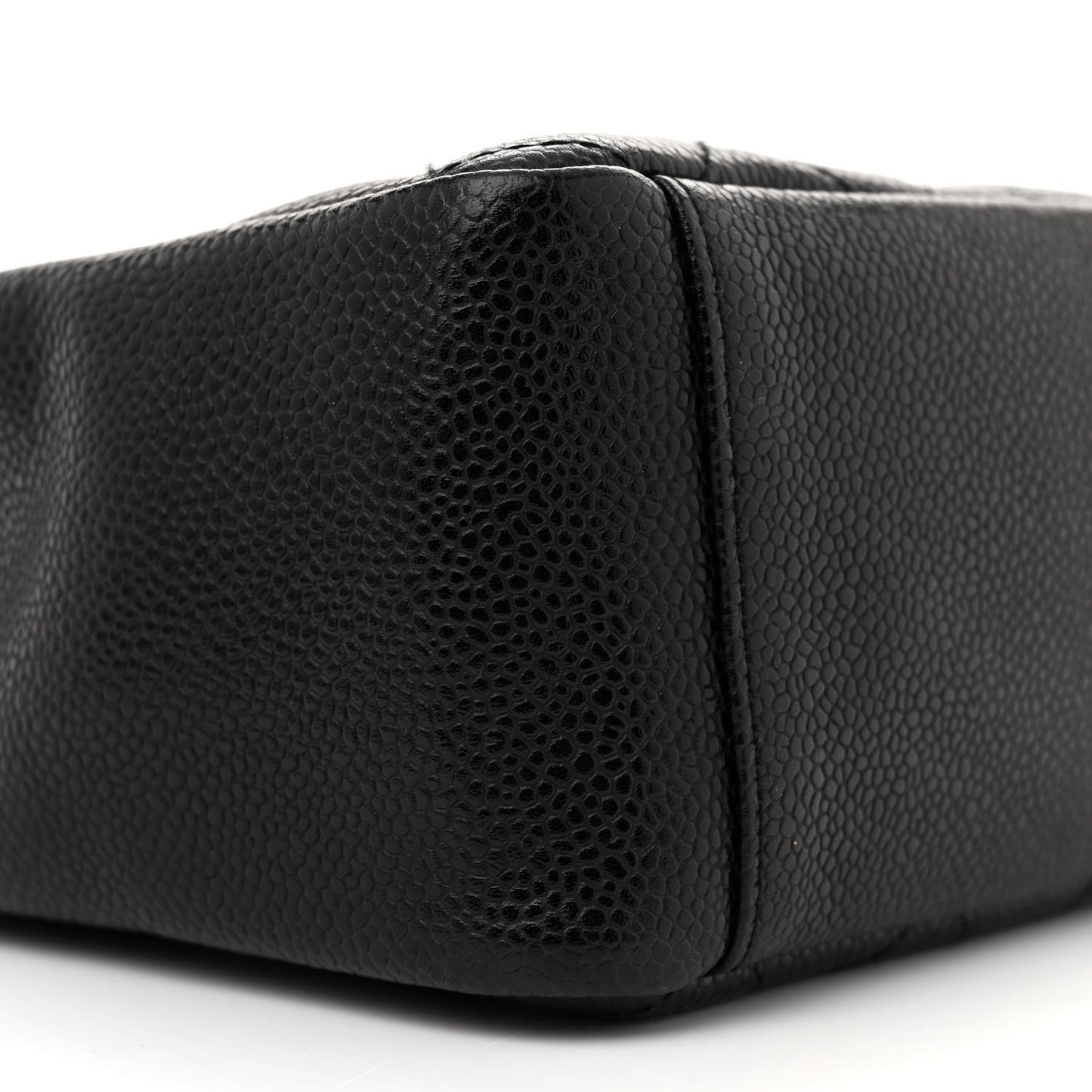 Caviar Quilted Petit Shopping Tote PST Black
