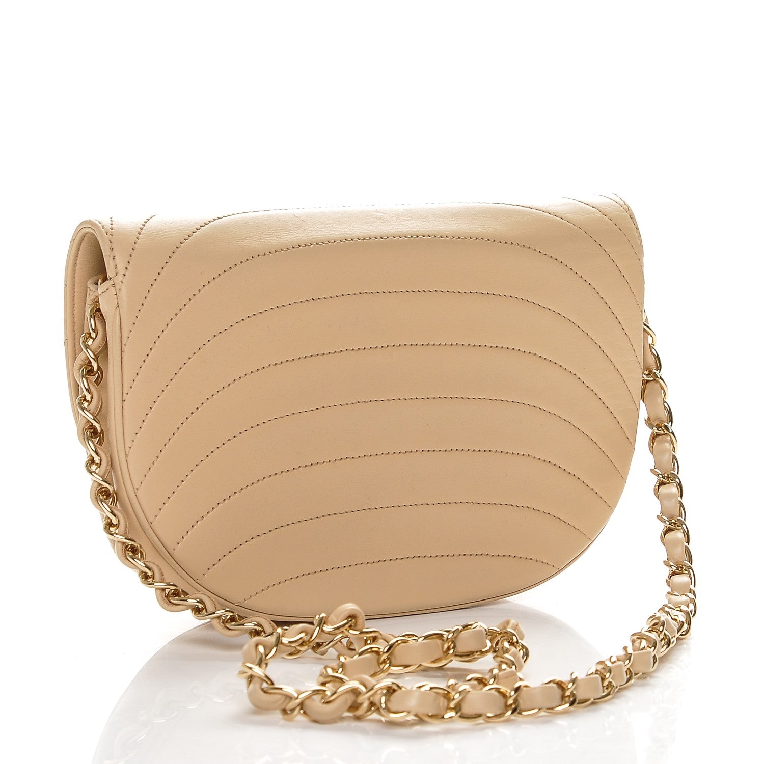 Chanel Lambskin Quilted Small Medallion Single Flap Beige 3 of 8