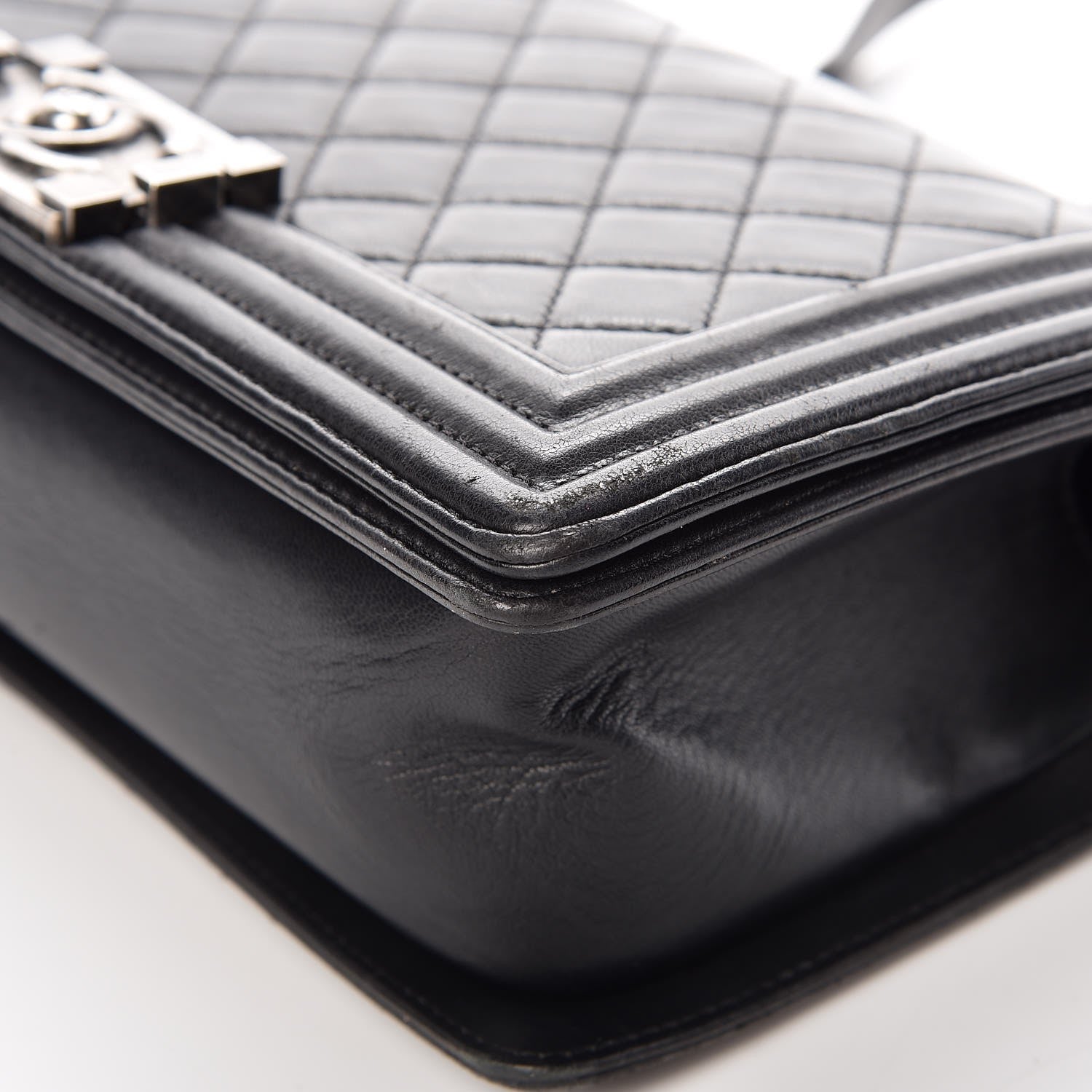 Chanel Lambskin Quilted Medium Boy Flap Black 9 of 11