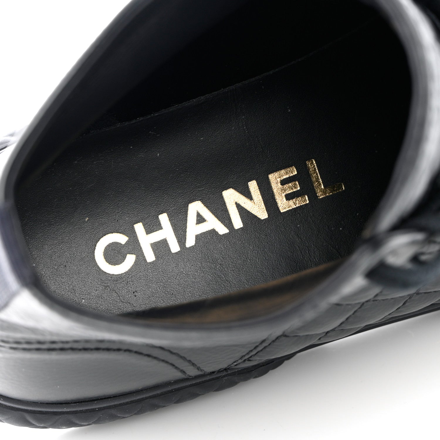 Chanel Calfskin High Top CC Sneakers 36.5 Black 8 of 16