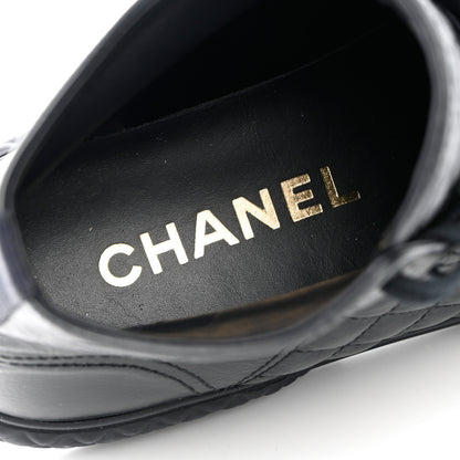 Chanel Calfskin High Top CC Sneakers 36.5 Black 8 of 16
