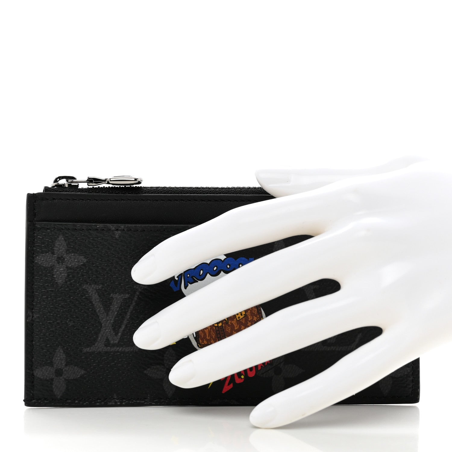 Louis Vuitton Monogram Eclipse Calfskin Trunk Coin Card Holder 2 of 6