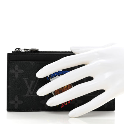Louis Vuitton Monogram Eclipse Calfskin Trunk Coin Card Holder 2 of 6