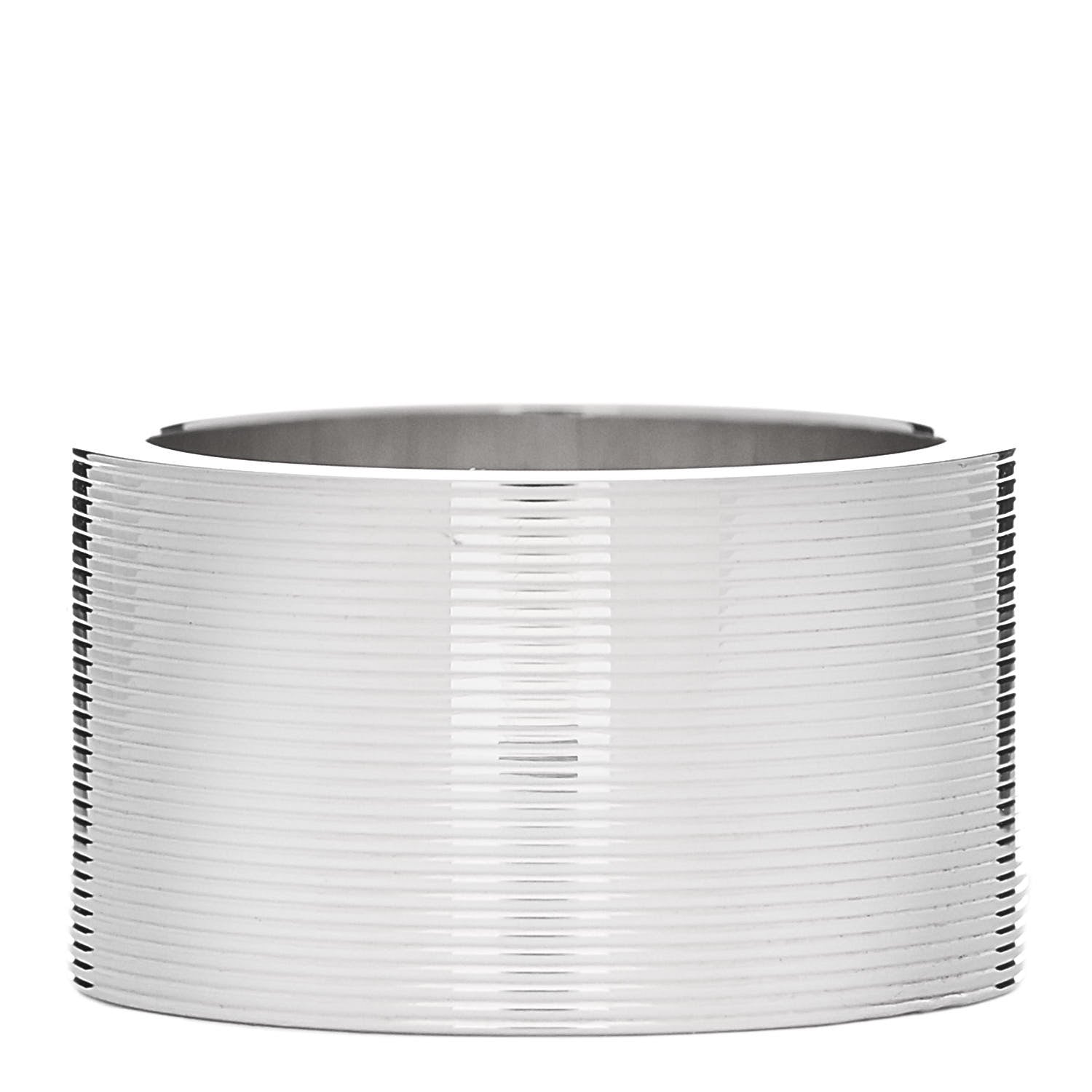 Gucci Sterling Silver 12mm Signature Band Ring 54 6.75 3 of 6